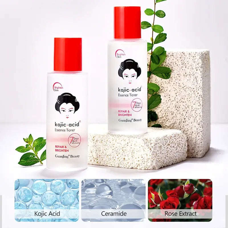 Kojic Acid Essence Toner Repair Brighten Essence Anti Wrinkle Moisturizing Refining Pores Skin Ca...