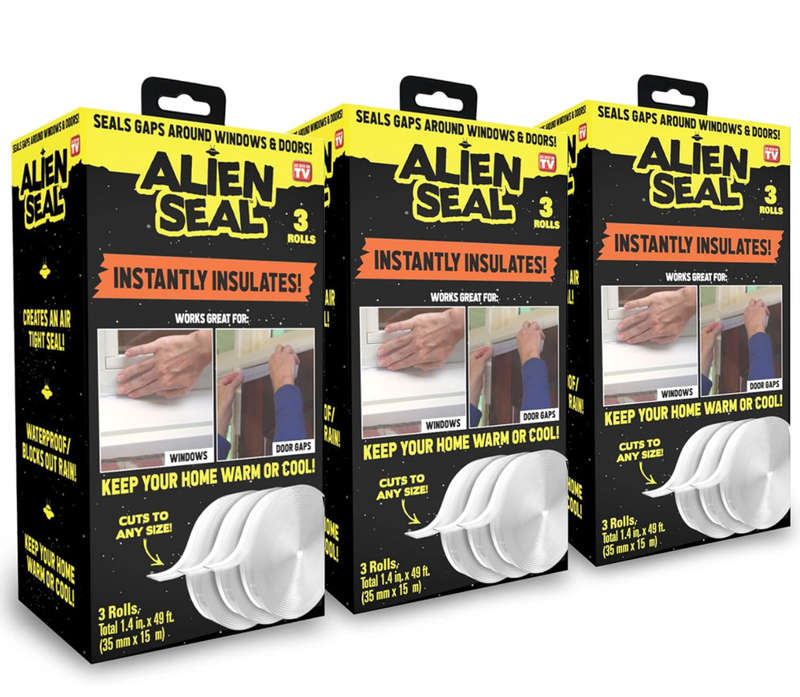 Alien Draft Seal Transparent Silicone Seal Strip Anti-Draft Adhesive and Flexible Flap to Seal Ga...