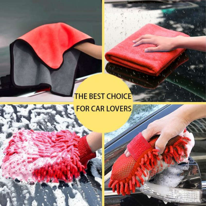Car Wash Kit - Car Wash Mop Car Wash Cleaning Tools Kit with Car Wash Brush with Long Handle,Micr...