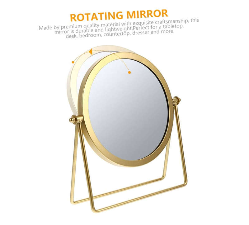 MHome Modern Minimalistic Desktop Makeup Vanity Mirror  Available in Black or Gold