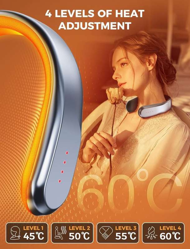 Handy Heater Neck Warmer Rechargeable - Wearable Neck Heater for Cold Winters, 4 Heat Comfort-Hea...