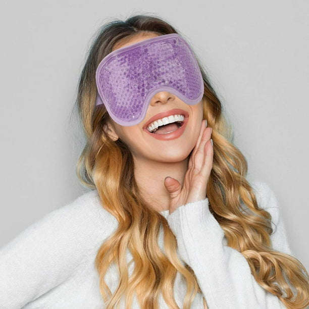 Reusable Gel Eye Mask For Puffy Eyes, Ice Eye Mask Cold Eye Mask Frozen With Plush Backing For He...