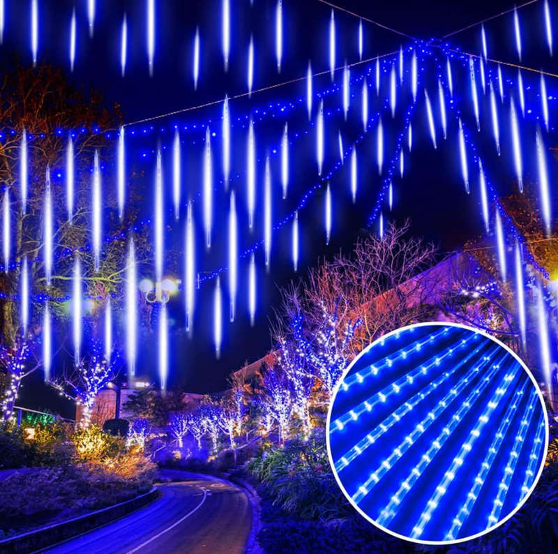 Christmas Outdoor Lights, LED Meteor Shower Lights for Christmas Decorations Tubes, Waterproof Ic...