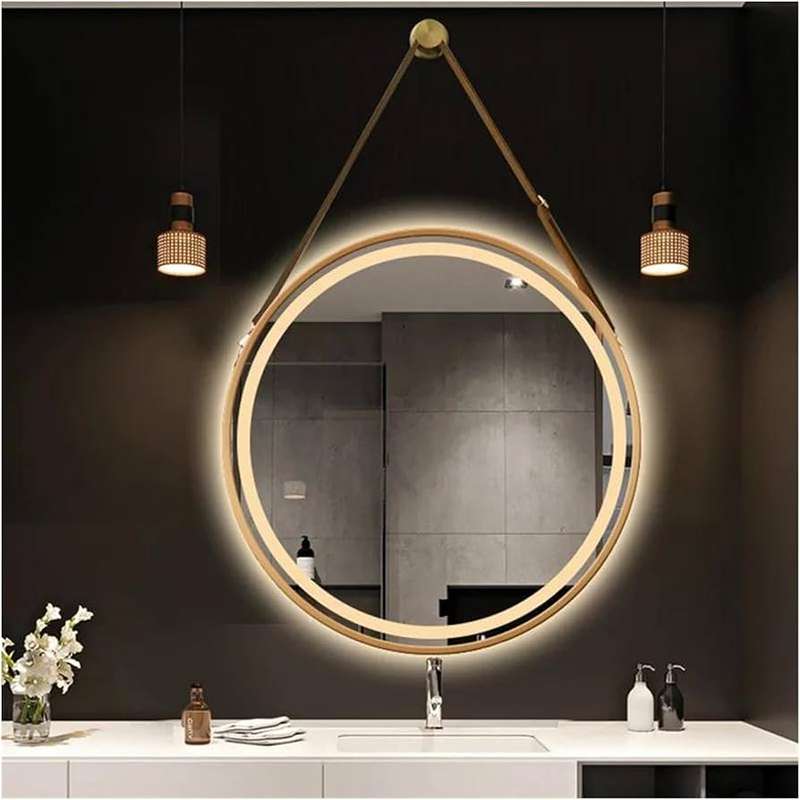 Modern Round Illuminated LED Mirror Touch Sensor With Strap 60cm - Various Options