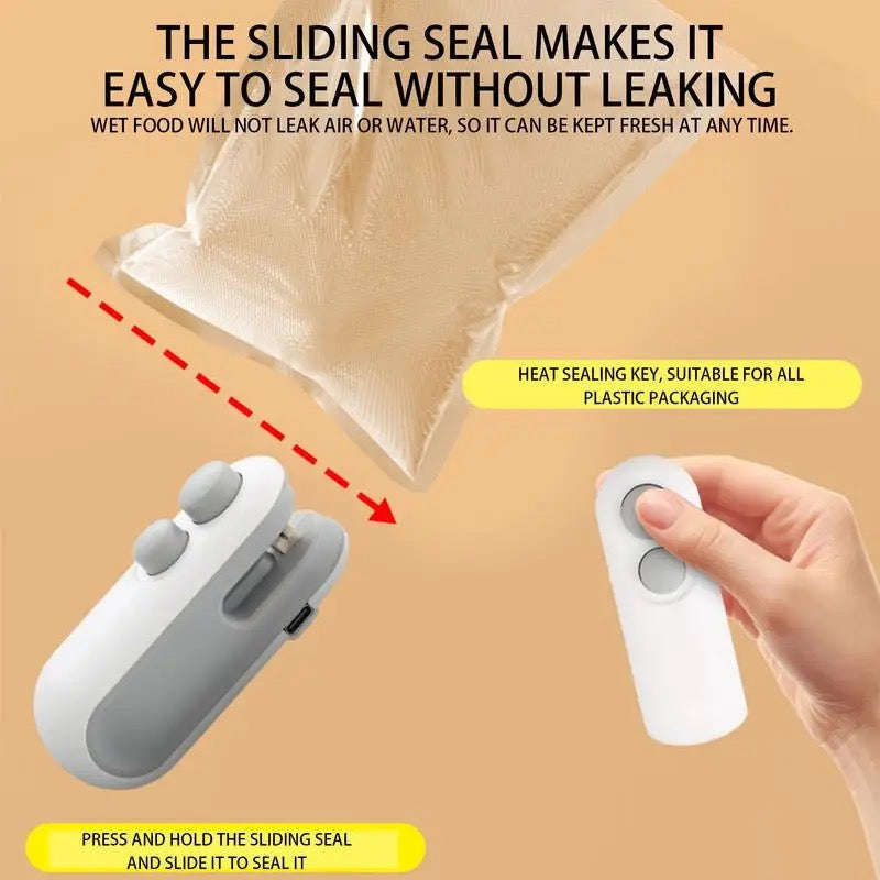 USB Charging Bag Heat Sealer Machine Mini Heat Bag Packaging Machine Portable Food Snack Sealing ...