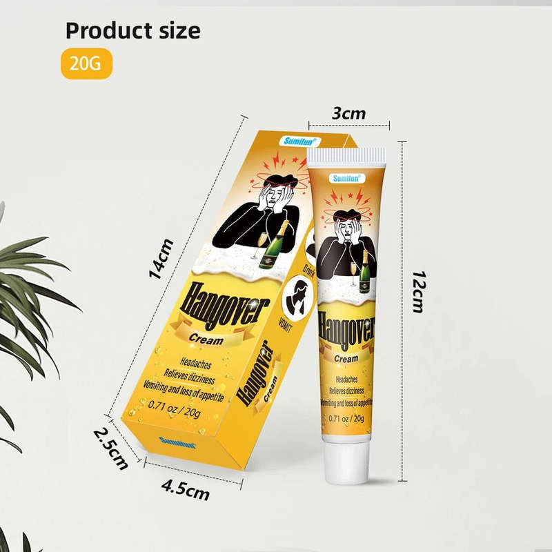 Sumifun Hangover Cream Anti Alcohol Headache Dizziness Relief Ointment Stomach Nausea Vomiting Ha...