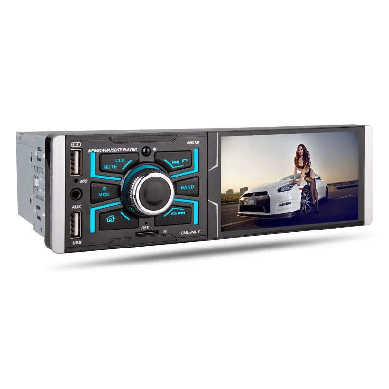 Car Stereo With Bluetooth With 4.1 Inch Touch Screen 7-color Button Light MP5 MP4 Card Host Playe...