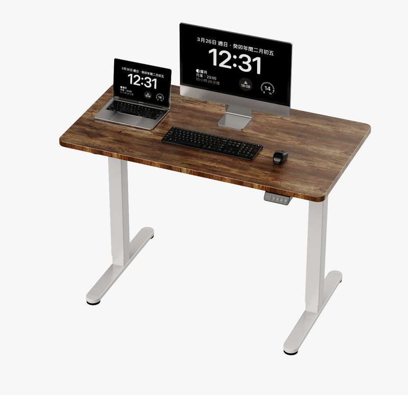 MFurn Electric Height Adjustable Standing Desk  120x60cm Sit-Stand Desk With Memory Presets, T...