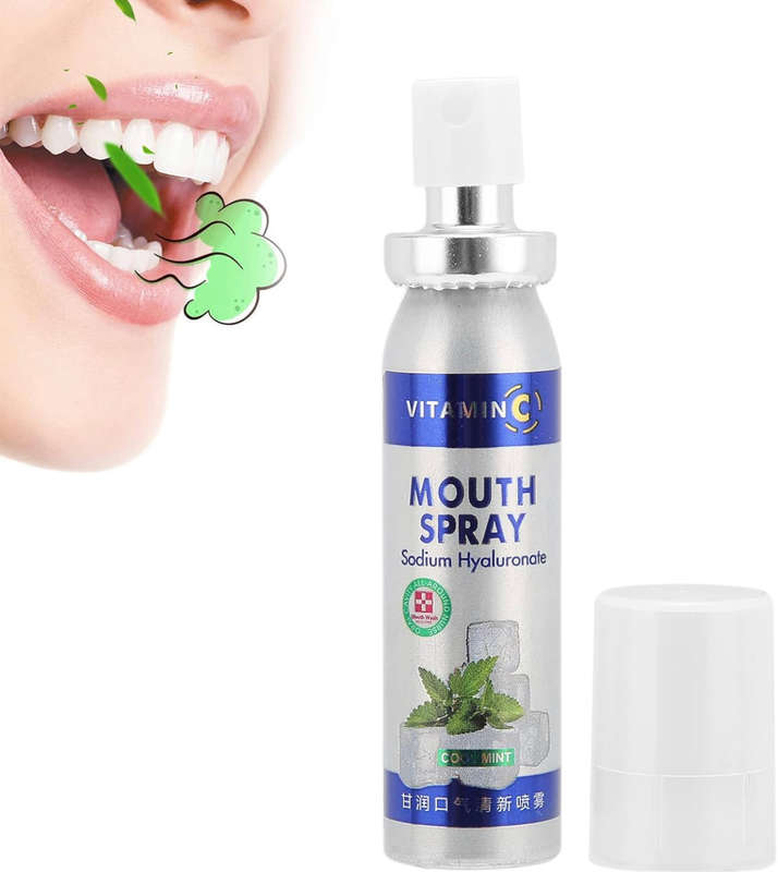 Mouth Freshener Spray, Lightweight Portable 24 Hour Oral Rinse Breath Freshening Spray, Help Figh...