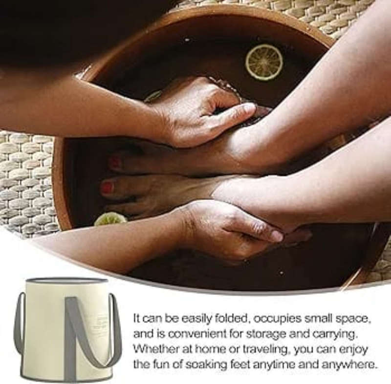 Foot Soaking Bucket | Foldable Foot Bath Basin Bag | Feet Soaking Tub and Foot Wash Basin for Foo...