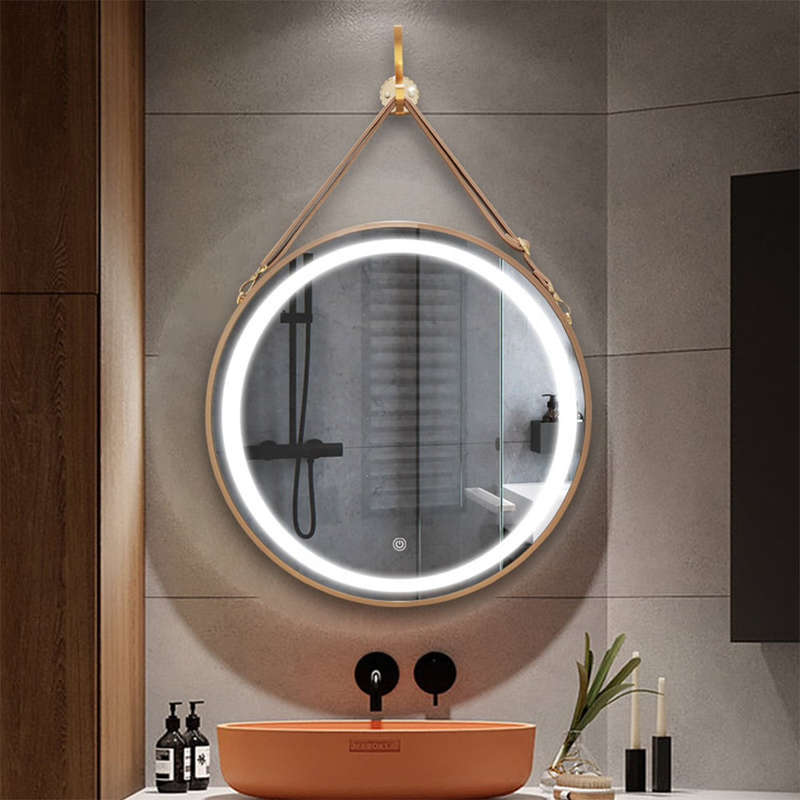 Modern Round Illuminated LED Mirror Touch Sensor With Strap 60cm - Various Options