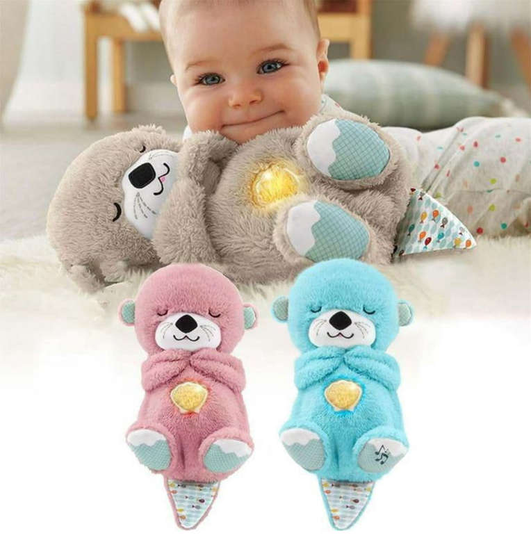 GENERIC Breathing Otter Sleep Buddy - Soothing Plush Doll with Rhythmic Breathing, Music, and Lig...
