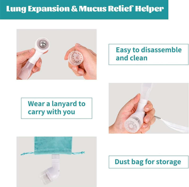 Breathing Exerciser for Lungs, Mucus Clearance Device