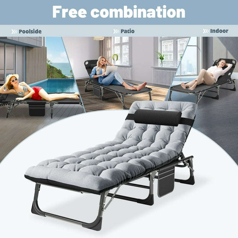 Camping Cot Outdoor Bed Foldable & Adjustable