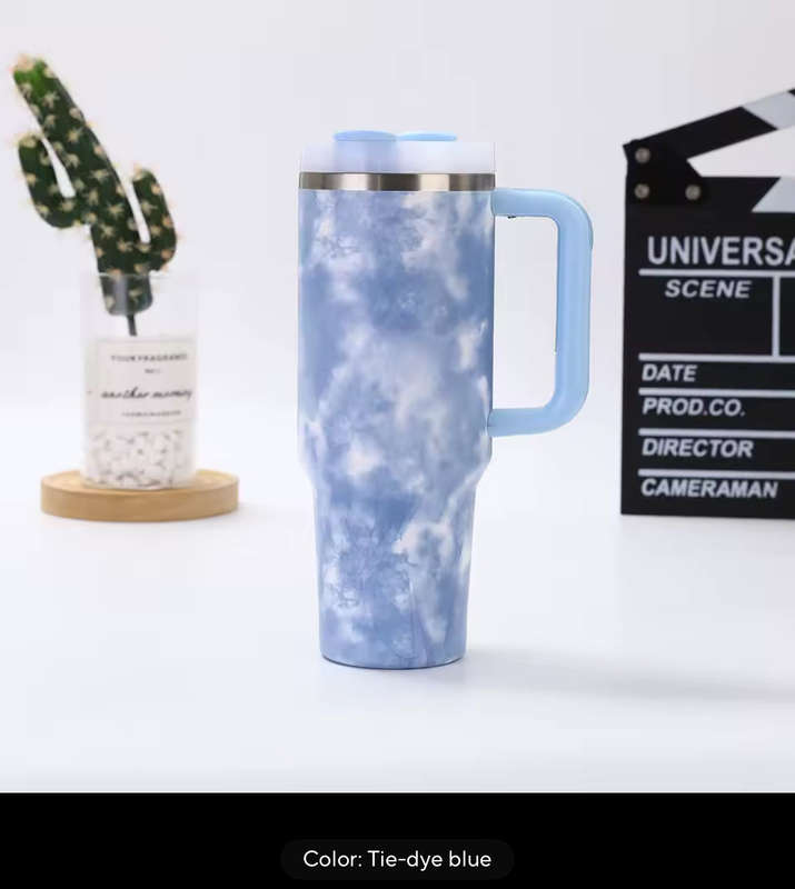 M-Home 1200ml Stainless Steel Thermal Bottle Cup with Handle, Lid &amp; Reusable Straw  Leakpr...