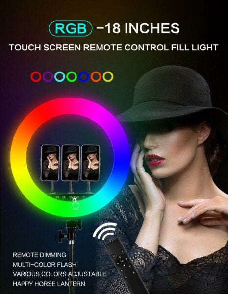 LED Selfie Ring Light With Tripod Stand 18 45cm