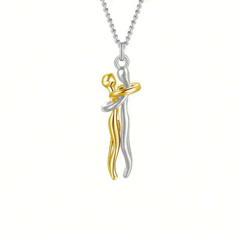 INFINITY Hug  Pendant Necklace Sterling Silver For Lovers