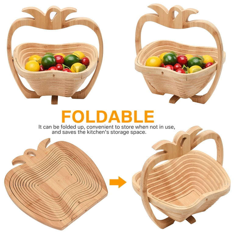 Creative Collapsible Bamboo Fruit Basket