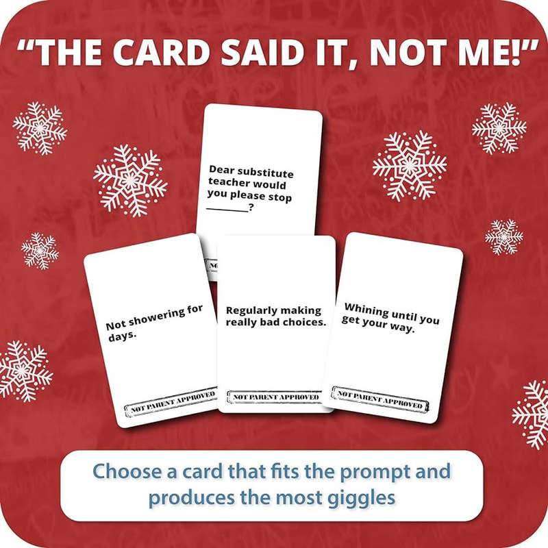 Not Parent Approved - The Hilarious Family Game Night Card Game for Kids, Teens & Tweens, The Per...