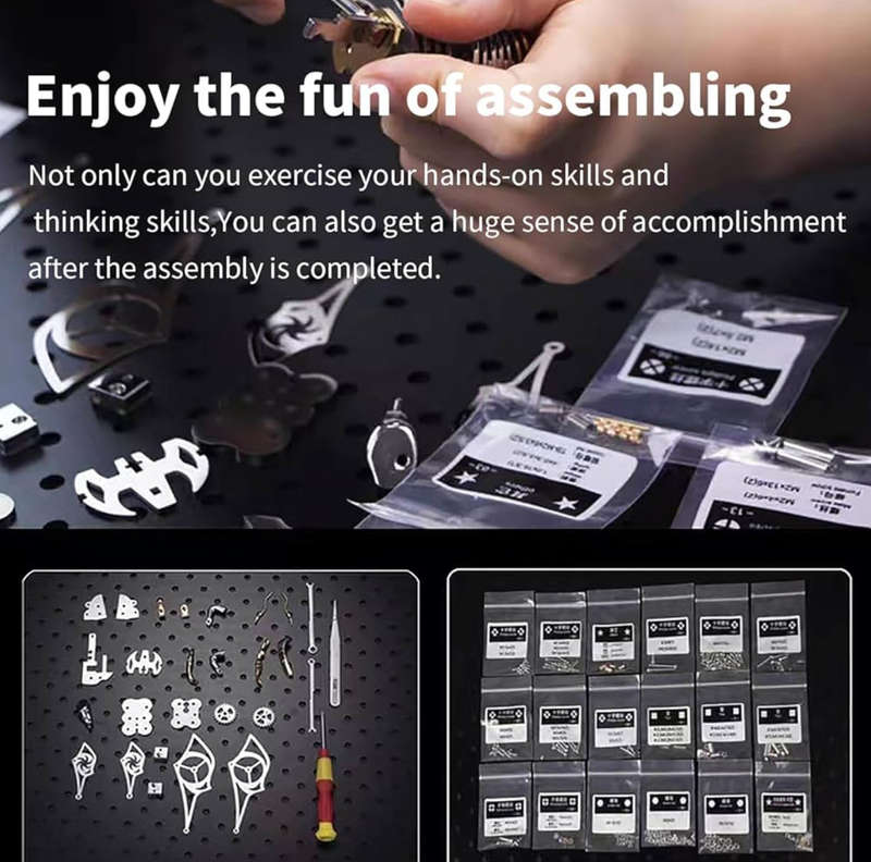 MTech 3D Metal Puzzles, Mechanical Wasp Assembly Model Kit DIY Building Blocks ST/ST For Adults