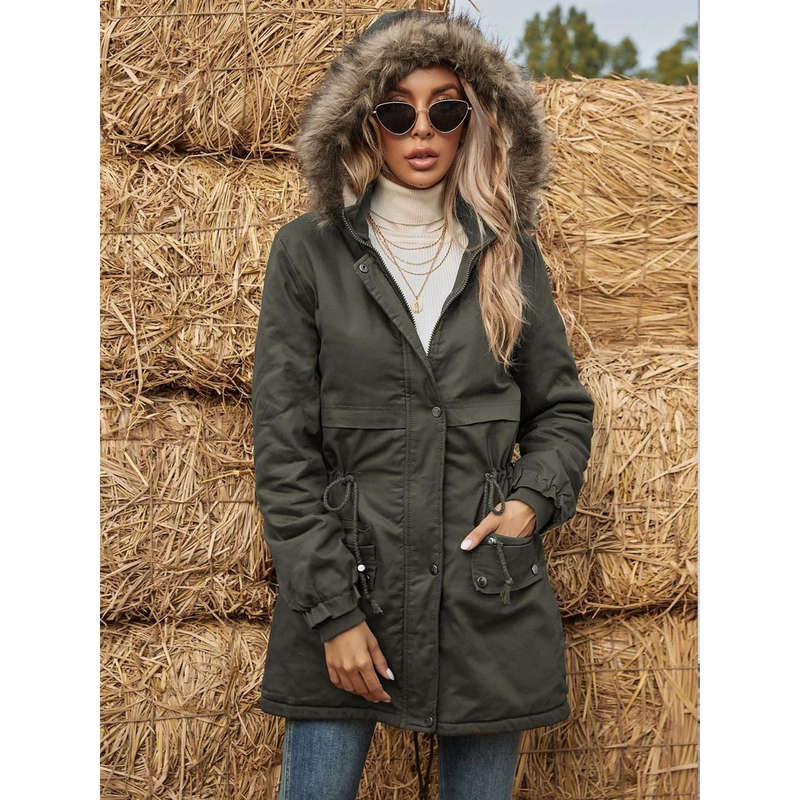 Ladies Winter Parka Hooded Jackets - Various Colours