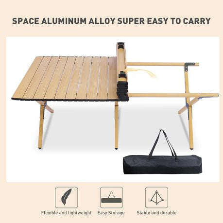 Folding Camping Picnic Table with Carry Bag for Travel Indoor & Outdoor