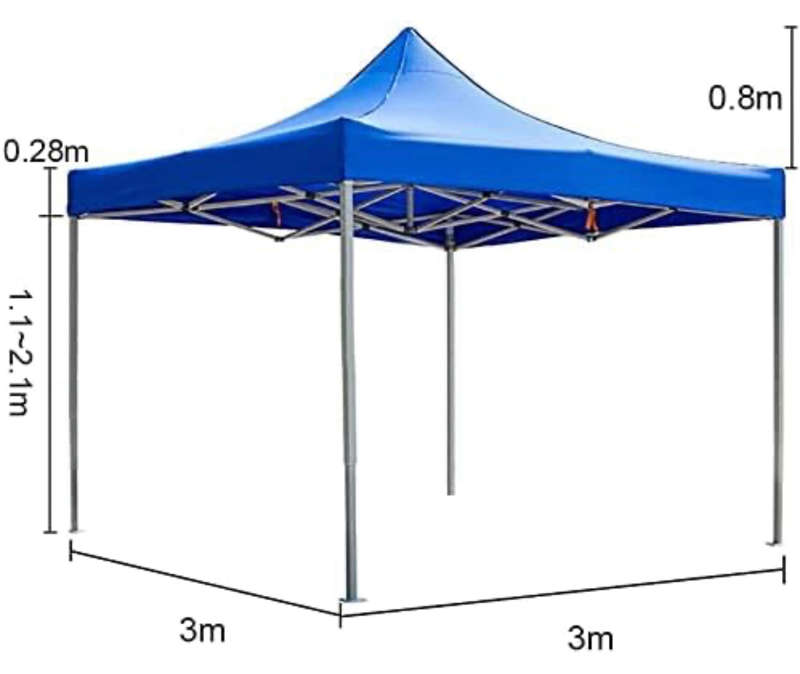 Outdoor Waterproof Gazebo Commercial Folding Tent 3X3 Meters Portable event Canopy Tent