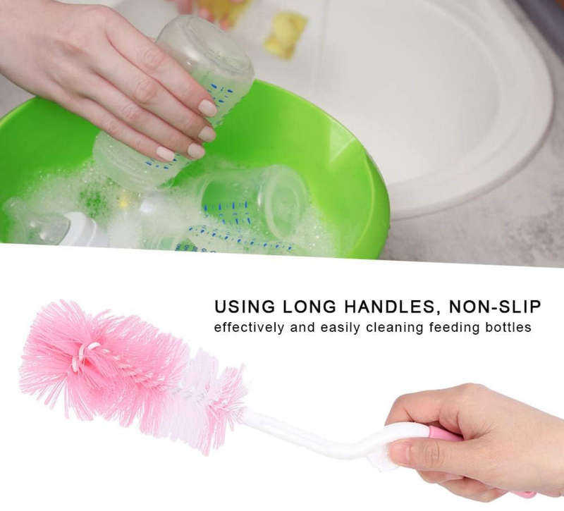 Bottle Brush, Practical 5 Pcs Feeding Bottle Cleaning Brush, Soft for Washing Cleaning Baby Bottl...
