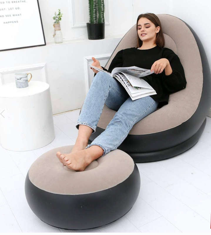 Sofa Chair, Inflatable Furniture Comfortable Home Sofa Inflatable Chair Leisure Sofa Inflatable S...