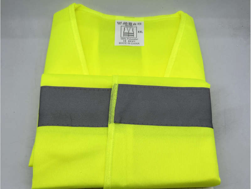 LIME REFLECTIVE ZIP 100gsm VEST SLEEVELESS  SOLID MESH  ID POUCH - LIME & ORANGE