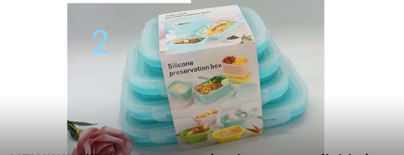 Foldable Silicone Food Storage Containers Microwave and Freezer Safe Collapsible Easy to Carry In...
