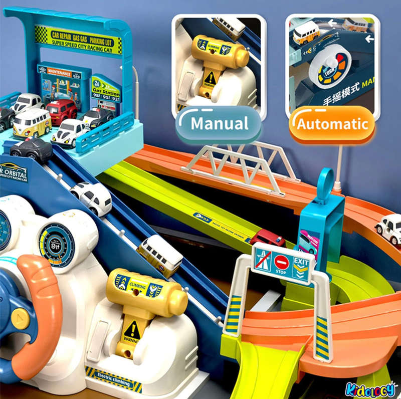 Car Race Tracks Toy | Car Adventure Toy Parking Building Toys with Music for Kids | Playset City ...
