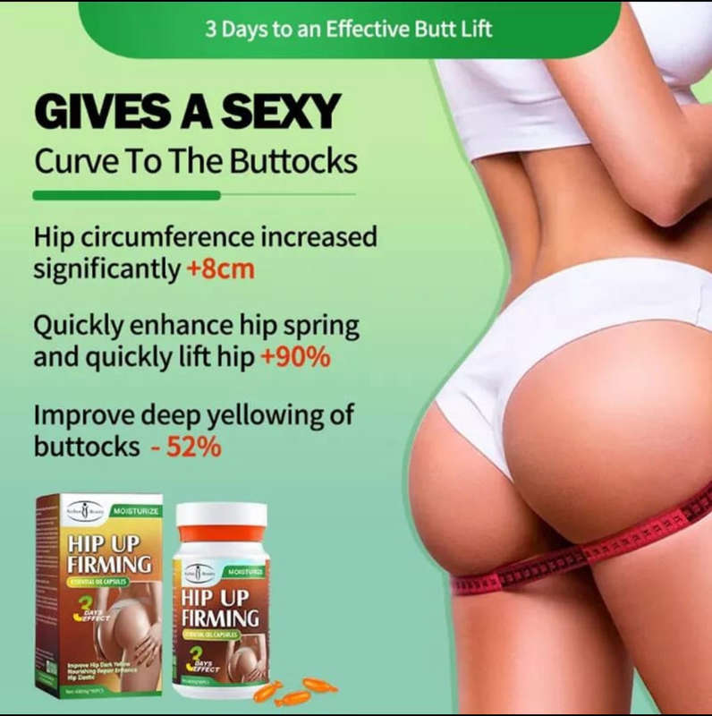Butt massage oil Capsules Sexy Hip curve Firming Plump Butt enhancer Hip care 90 Capsules