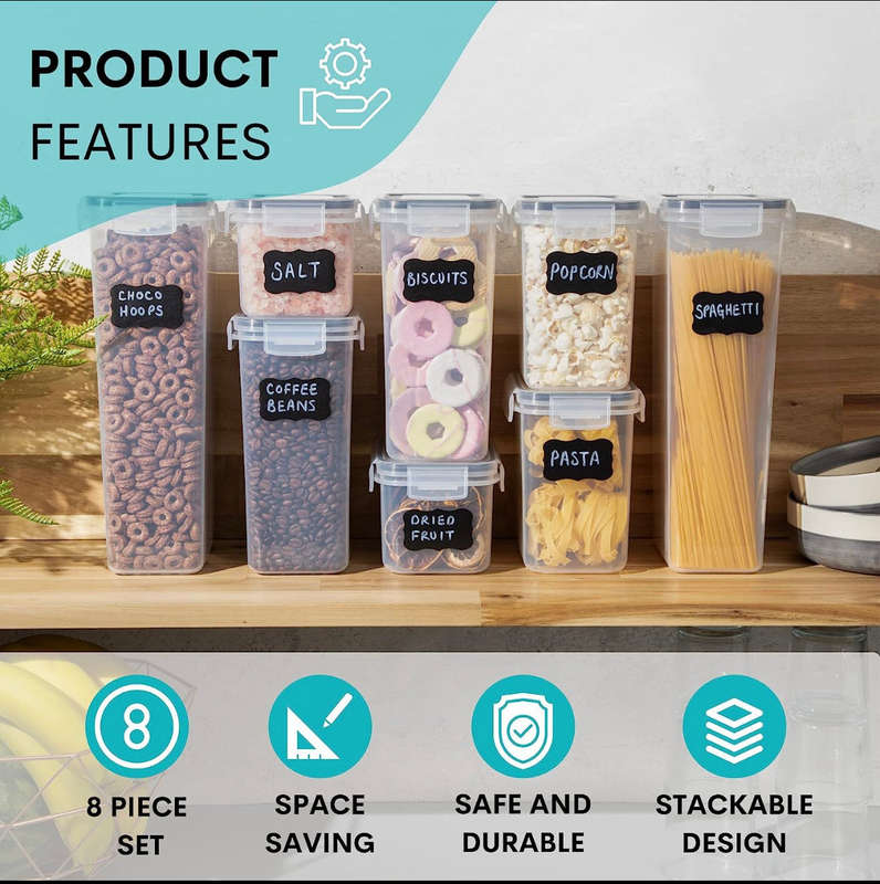Food Storage Container Set 8pc Airtight
