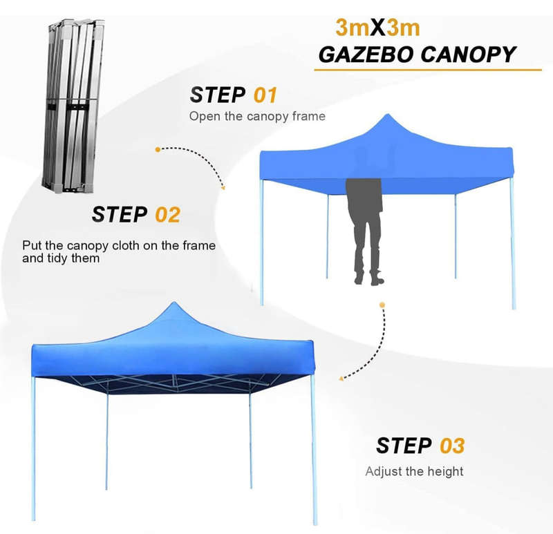 Outdoor Waterproof Gazebo Commercial Folding Tent 3X3 Meters Portable event Canopy Tent