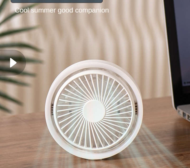 Portable Fan With LED Light (Rechargeable)