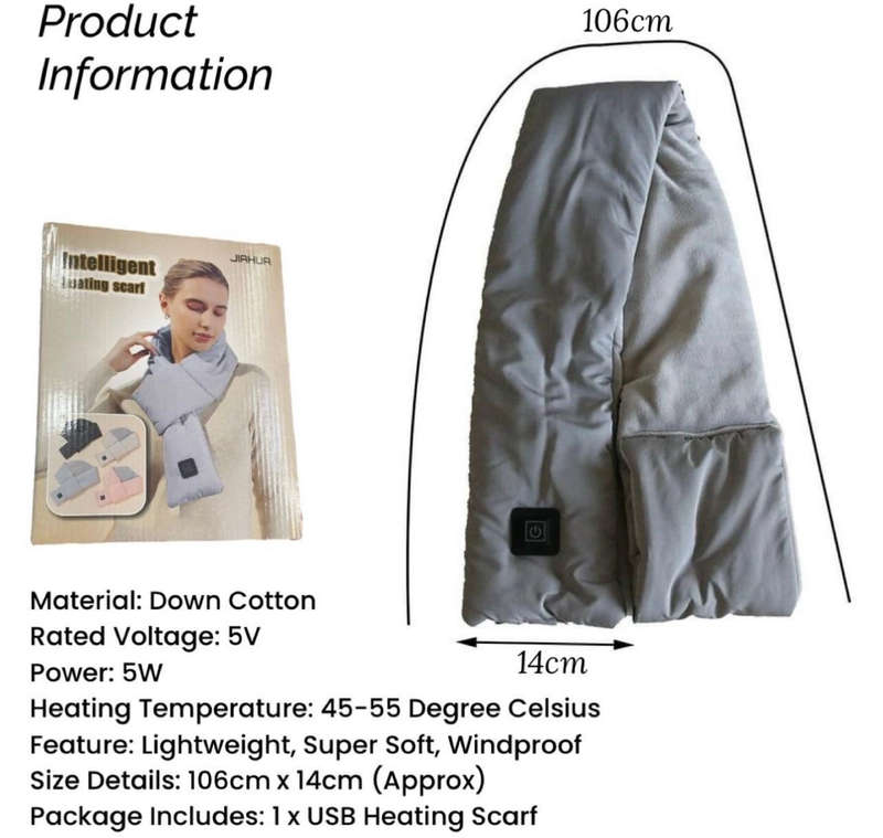 Heating Scarf Winter Warmers USB Powered.