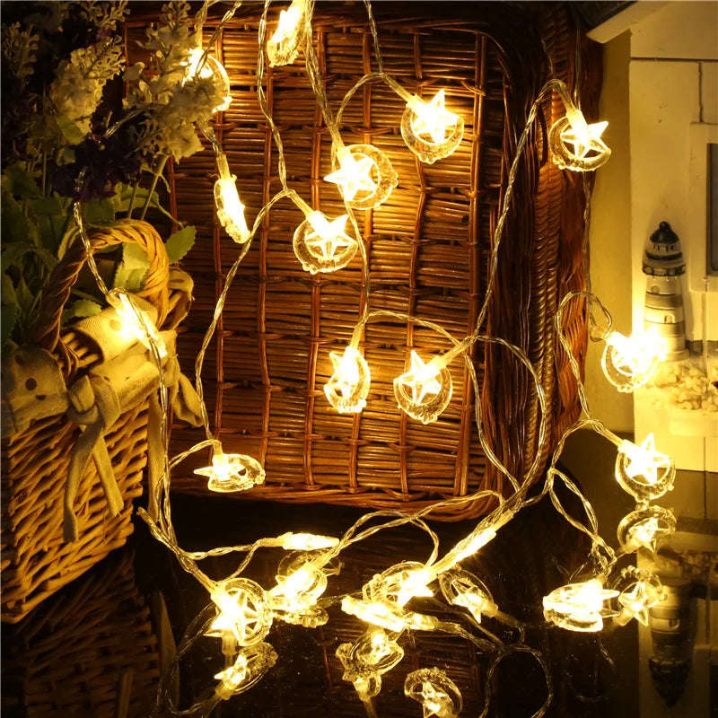 Moon Star LED Light Christmas Deco