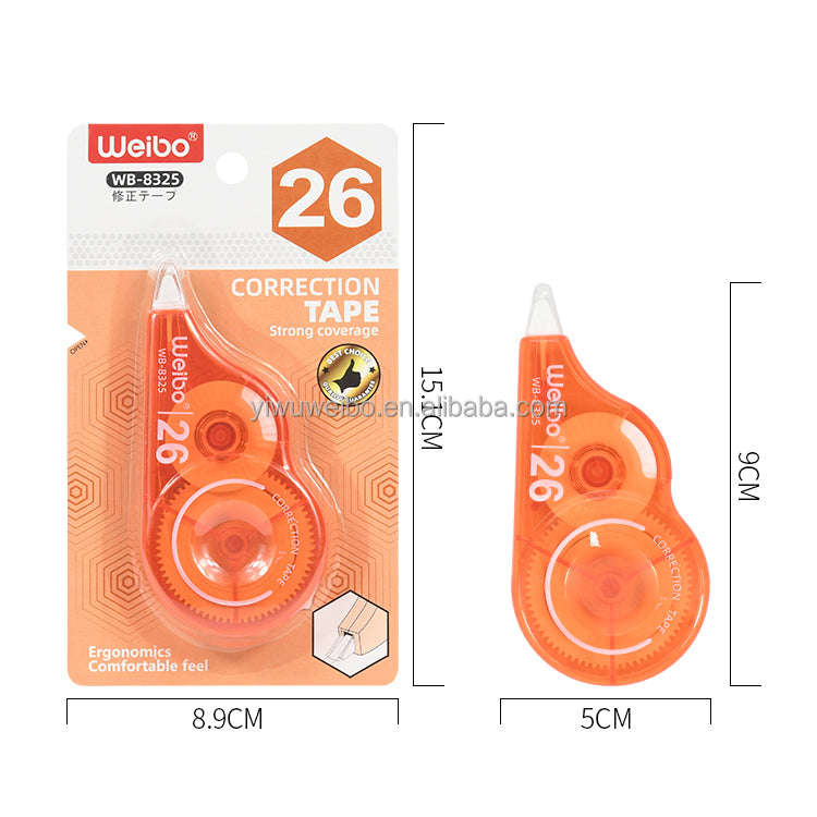 Ergonomic Handle White Out Correction Tape For School Stationery Office Use
