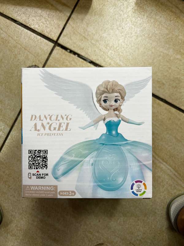 Disney Frozen Princess Electric Dancing Toys Elsa Doll With Wings Action Figure Rotating Projecti...
