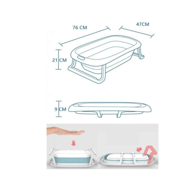 Plastic Portable & Collapsible Bathtub