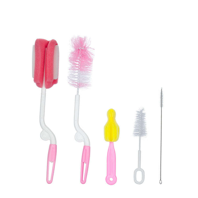 Bottle Brush, Practical 5 Pcs Feeding Bottle Cleaning Brush, Soft for Washing Cleaning Baby Bottl...