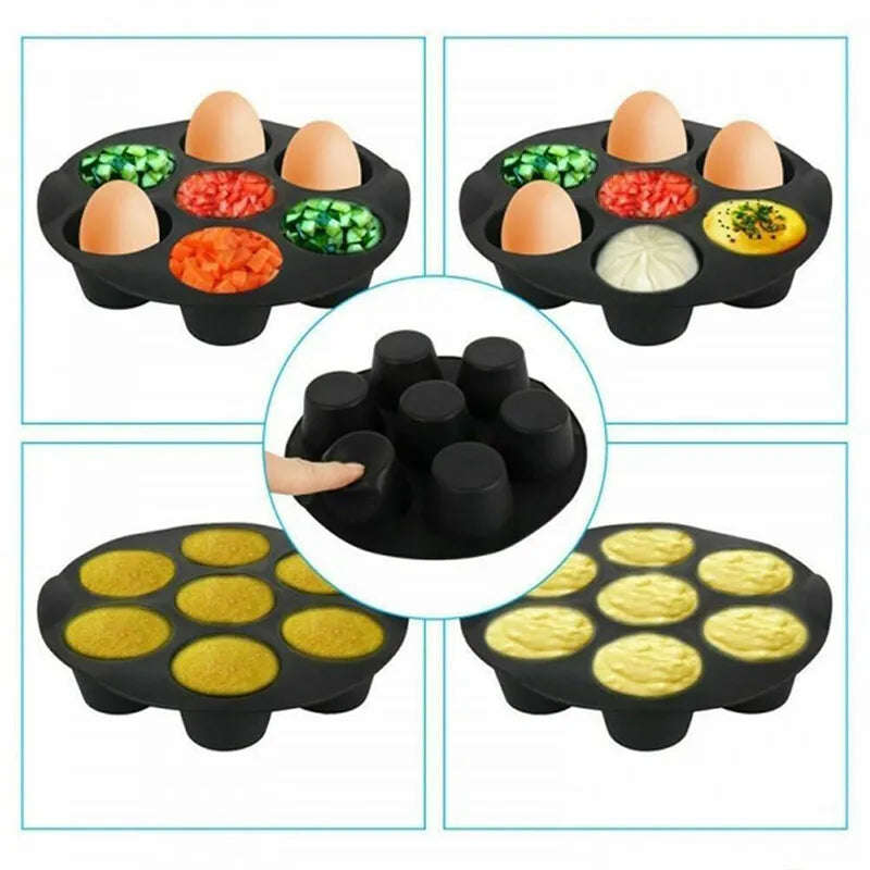 7 Cup Air Fryer Cupcake Mold Silicone Muffin Pan Cupcake Cups 3.5-5.8 L Air Fryer Universal Muffi...
