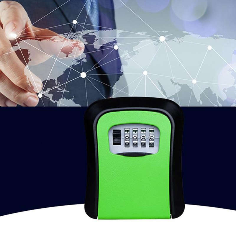 Key Lock Box Wall Mounted Key Safe Box Weatherproof Combination New