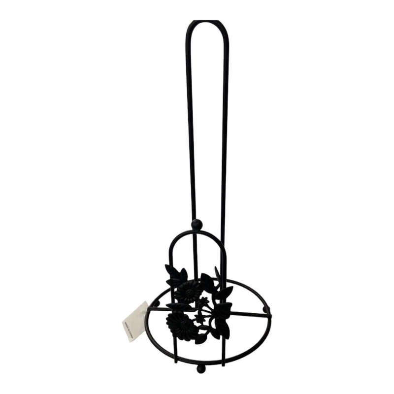 Plated Metal Paper Towel Holder-Gold & Black