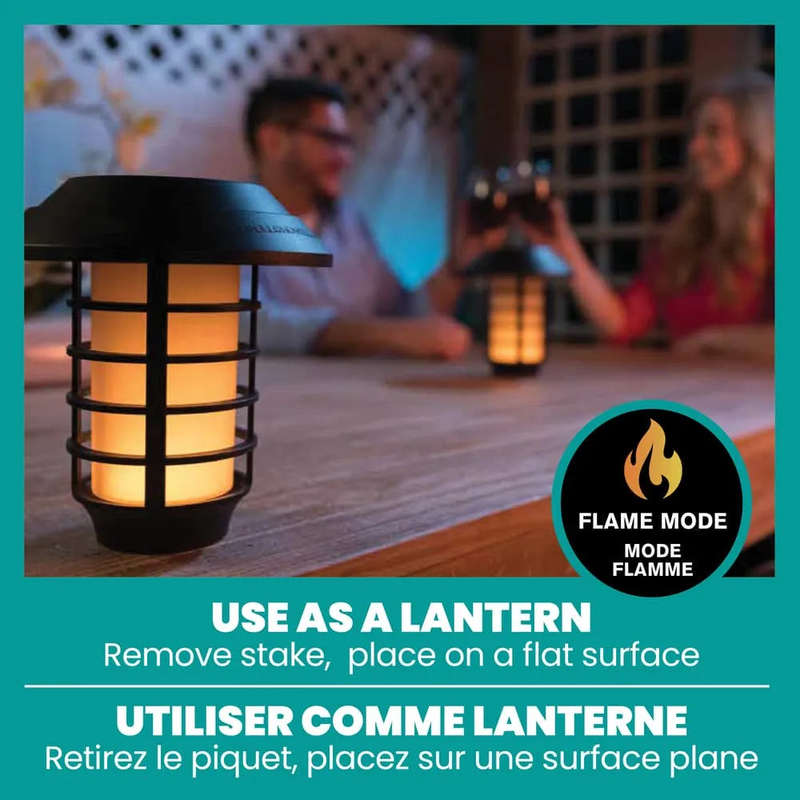 Solar Garden Lantern 2pc Set