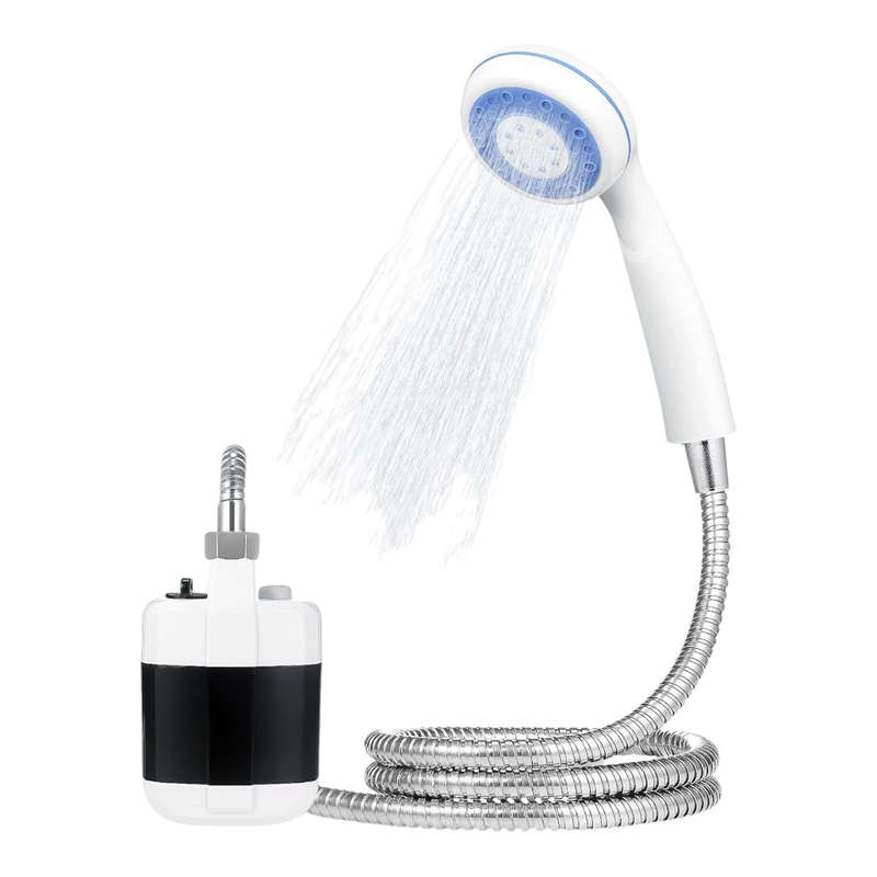 Portable Camp Shower, USB Rechargeable Outdoor Camping Shower Pump, Portable Outdoor Shower Head-...