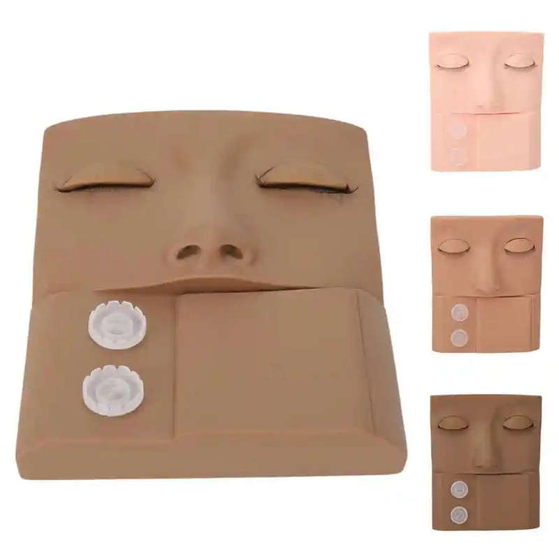 Half/Full Face Eyebrow Eye Makeup Practice Board Lip Blush Highlighter Skin Tattoo Make Up Traini...