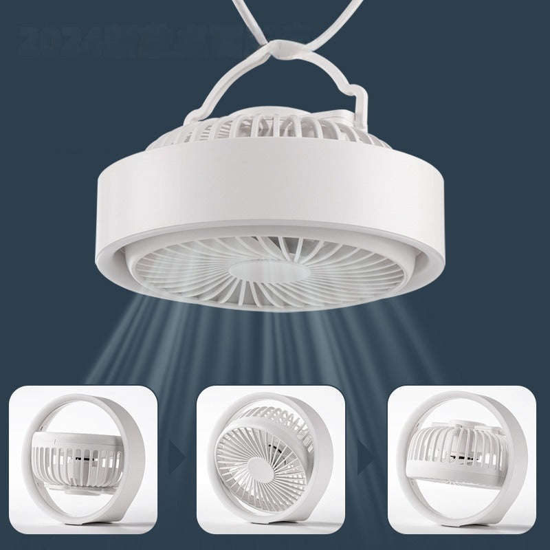 Portable Fan With LED Light (Rechargeable)