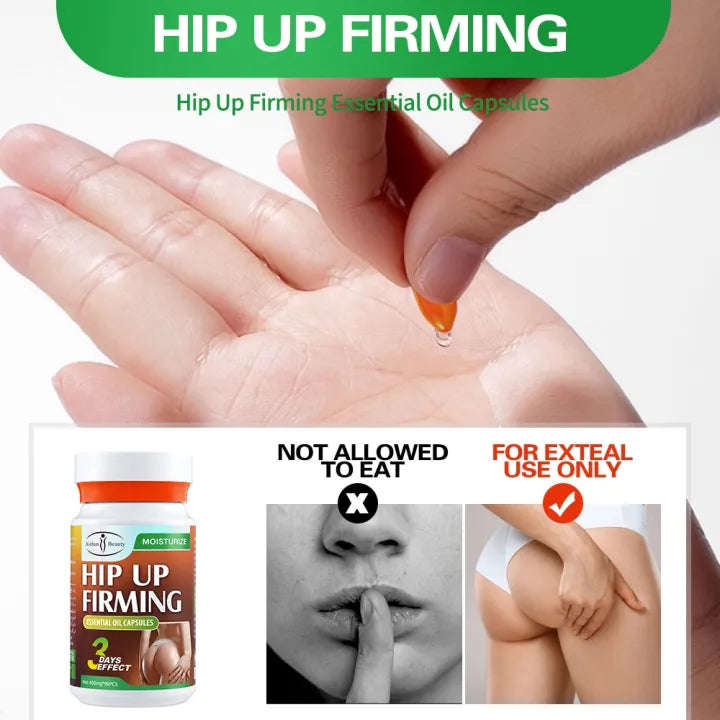 Butt massage oil Capsules Sexy Hip curve Firming Plump Butt enhancer Hip care 90 Capsules